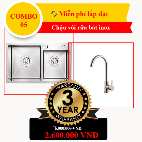 Combo chậu vòi rửa bát