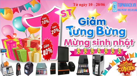 Tưng bừng SINH NHẬT ngập tràn ƯU ĐÃI giảm giá CỰC SỐC