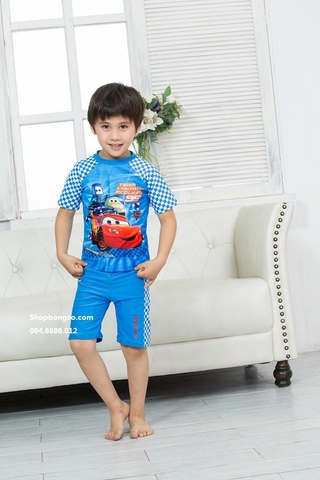 Bộ bơi Xanh ô tô, cộc tay