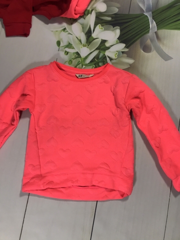 Áo nỉ Hồng H&M, tim nổi