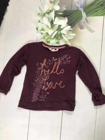 Áo nỉ H&M nâu, hello