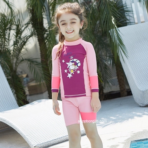 Bộ bơi Dive & Sail chống nắng màu tím (2-7 tuổi)