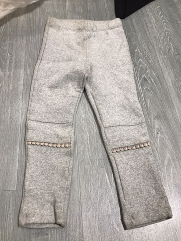 Quần nỉ Xám nhạt, gấu thêu, Cat Joe