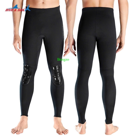 Quần bơi dài nam giữ nhiệt, màu đen, vải dày 1.5mm, DS D144217-EU