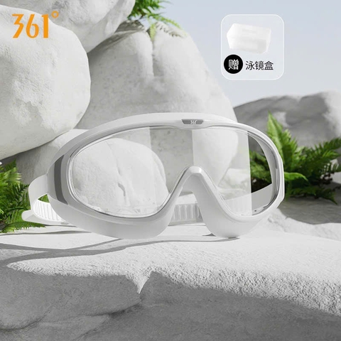 Kính bơi Người lớn mắt liền, chống nước, hãng 361, màu trắng