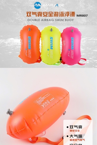 Phao bơi an toàn, chống đuối nước, loại 2 van, Swim Buoy, Marjaqe