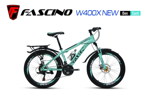 Xe đạp địa hình FASCINO W400X NEW   Khung thép cường lực, Group SHIMANO 21 tốc độ, Vành nhôm chém gió, Lốp 24x2.125. Xe Chất lượng giá Hợp lý NHẤT