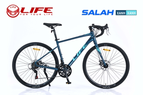 Xe đạp đua LIFE SALAH: Khung Nhôm mối hàn mịn, Group SHIMANO 2x7 tốc độ. Bánh 700x25C. Chất Lượng - Đẹp - Giá Rẻ
