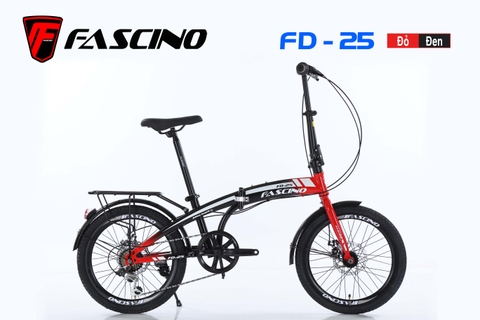 Xe đạp gấp FASCINO FD-25  Khung thép, group SHIMANO 6 tốc độ, cỡ bánh 20'', Gấp gọn bỏ cốp ô tô quá xịn, GIÁ HẠT RẺ