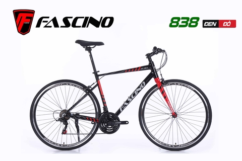 Xe đạp Touring FASCINO 838: Khung Nhôm KHÔNG mối hàn, Groupset SHIMANO 3x7 tốc độ, Phanh V, Vành nhôm, Bánh 700 CHẤT - ĐẸP - GIÁ BÌNH DÂN