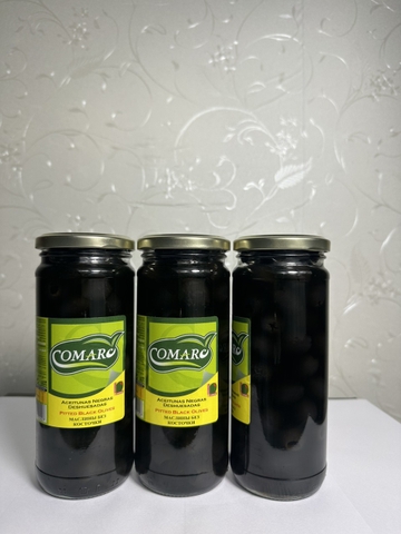 Quả Olive đen tách hạt 450g (Thủy Tinh) x 12 Lọ/ vỉ