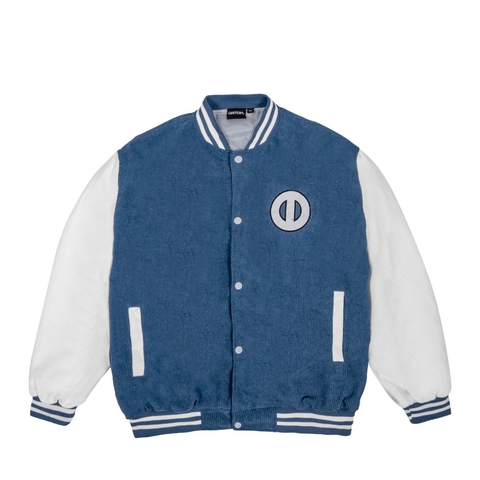 ONTOP Corduroy Varsity Jacket-Xanh biển