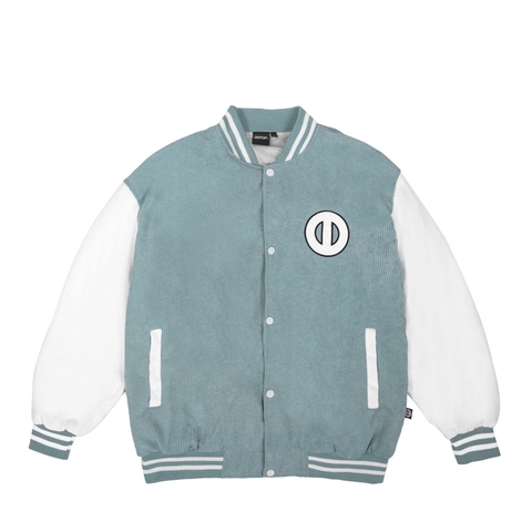 ONTOP Corduroy Varsity Jacket-Xanh lá