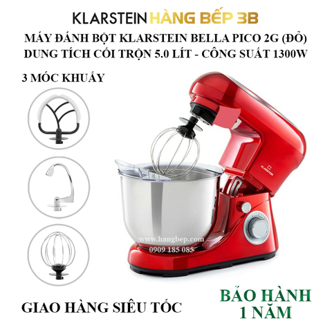 Máy đánh bột Klarstein Bella Pico 2G 1300W