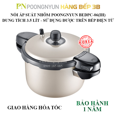 Nồi áp suất nhôm chống dính PoongNuyn BEDPC-06(IH) sử dụng bếp từ