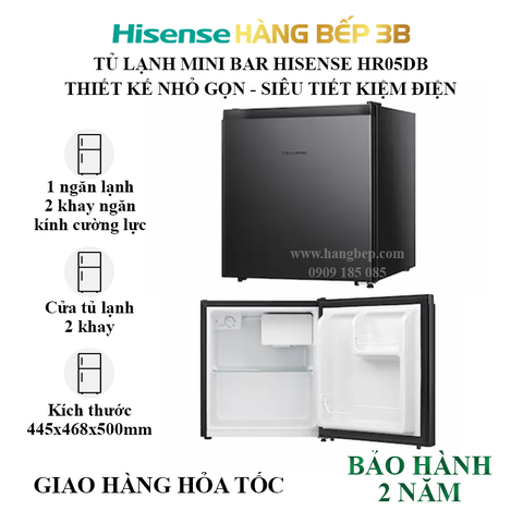 Tủ lạnh mini Hisense 45 lít HR05DB