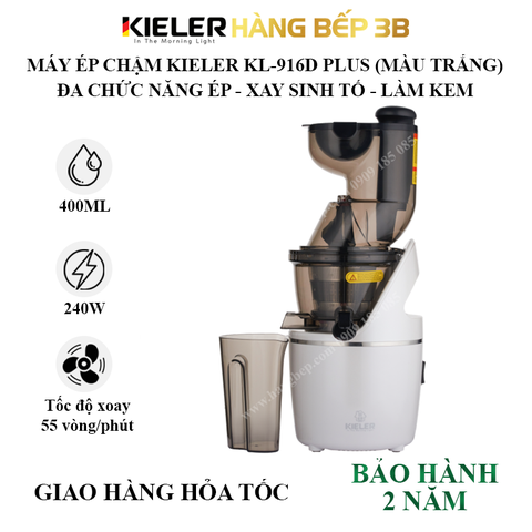 Máy ép chậm Kieler KL-916D màu trắng