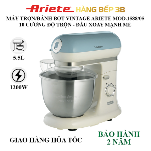 Máy đánh bột Ariete 5.5 lít  MOD.1588/05 - Xanh dương