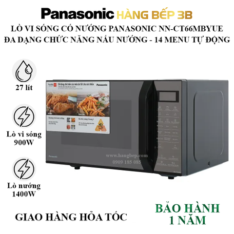 Lò vi sóng có nướng Panasonic 27 lít NN-CT66MBYUE