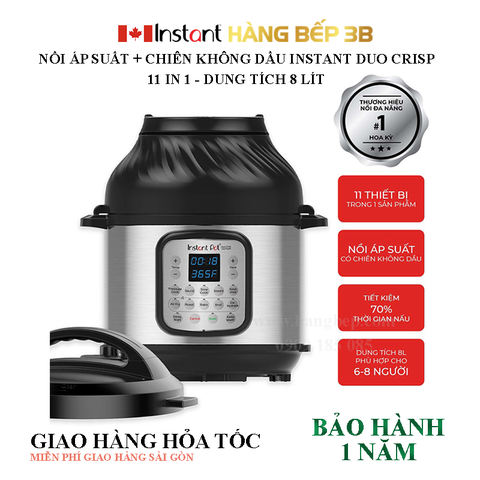 Nồi áp suất đa năng Instant Pot Duo Crisp 8 lít - 11-in-1