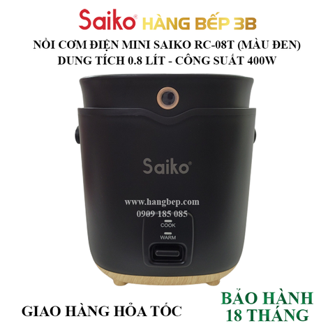 Nồi cơm điện Saiko 0.8 lít RC-08T