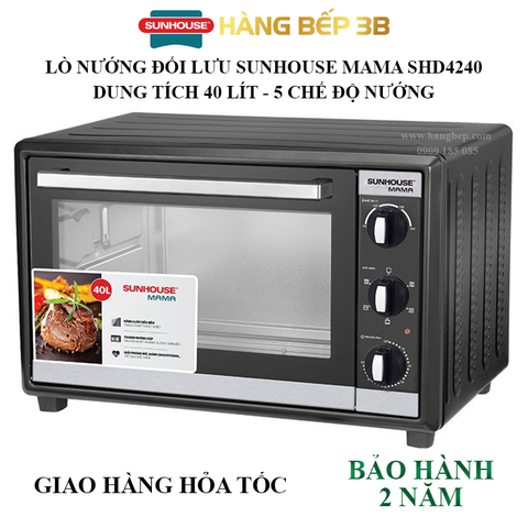 Lò nướng đối lưu Sunhouse 40 lít Mama SHD4240