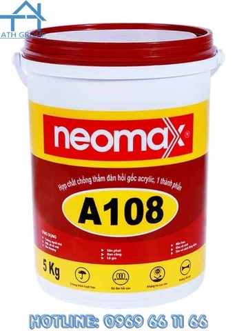 NEOMAX A108 - Hợp chất chống thấm đàn hồi gốc Acrylic