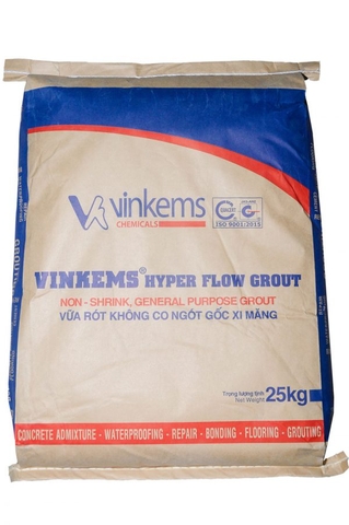 Vinkems Grout Hyper Flow Grout - Vữa Rót Kết Cấu Không Co Ngót