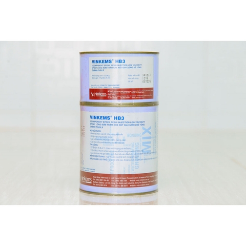 Vinkems HB3 - Epoxy Lỏng Bơm Trám Vết Nứt Gia Cường Bê Tông