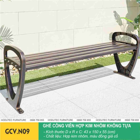 Ghế công viên hợp kim nhôm không tựa GCV.N09