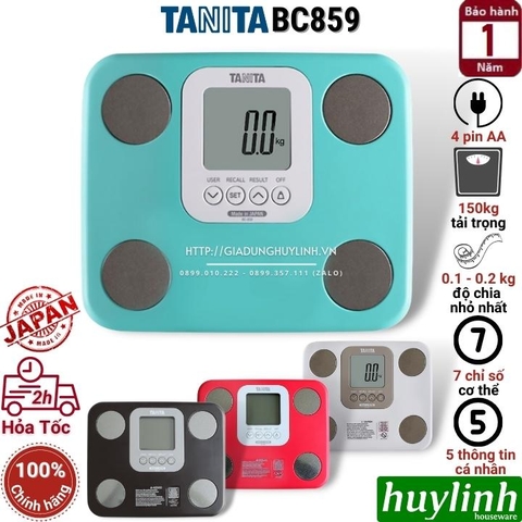 Cân sức khỏe và phân tích cơ thể Tanita BC859 - Nhật Bản