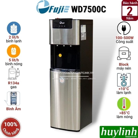 Cây nước nóng lạnh 3 vòi Fujie WD7500C - Block