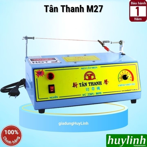 Máy cắt nhãn - dây vải - sợi nylon - logo áo quần Tân Thanh M27
