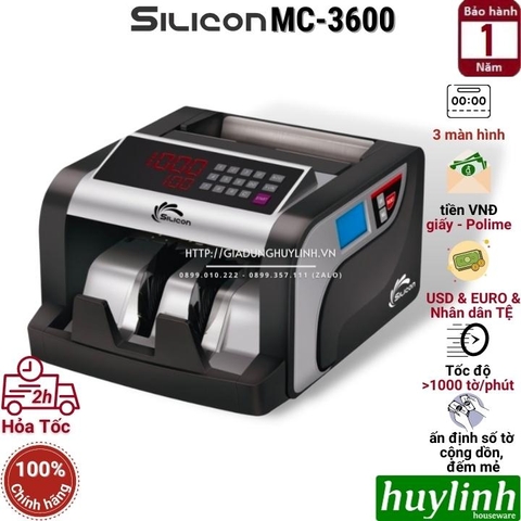 Máy đếm tiền thế hệ mới Silicon MC-3600