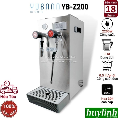 Máy đun nước nóng - sục trà sữa áp suất cao Yubann YB-Z200 - 2200W