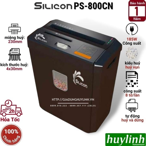 Máy hủy tài liệu Silicon PS-800CN