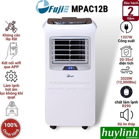 Máy lạnh - điều hoà di động hút ẩm Fujie MPAC12B - Công suất 12000BTU (1.5HP)
