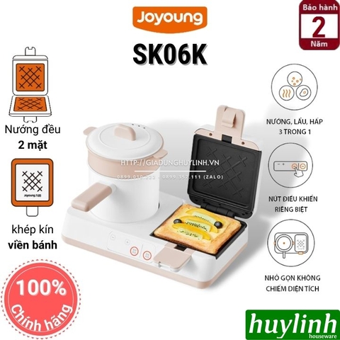 Máy nướng bánh - làm đồ ăn sáng 2 trong 1 Joyoung SK06K-GS950