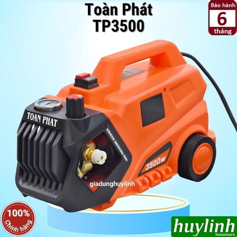 Máy xịt rửa xe Chỉnh Áp Toàn Phát TP3500 - 3500W - 150 bar - Lõi đồng 100% - Tặng thân nối dài