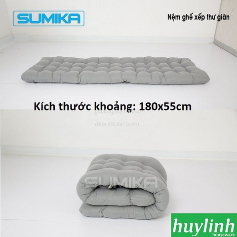 Nệm ghế giường xếp  sumika (185x55cm) và Hakawa ( 160x58cm)