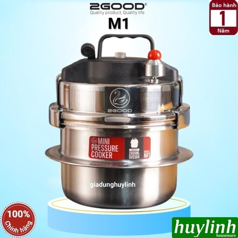 Nồi áp suất Inox 304 2Good M1 - 2 lít - không kén bếp