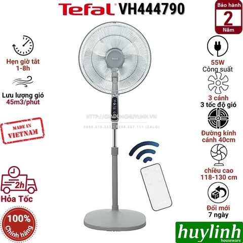 Quạt đứng Tefal VH444790 - 55W - Có Remote - Sản xuất tại Việt Nam