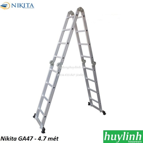 Thang nhôm gấp 4 đoạn Nikita GA47 - 4.7 mét