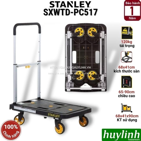 Xe kéo đẩy hàng 4 bánh gấp gọn Stanley SXWTD-PC517 - tải trọng 120kg