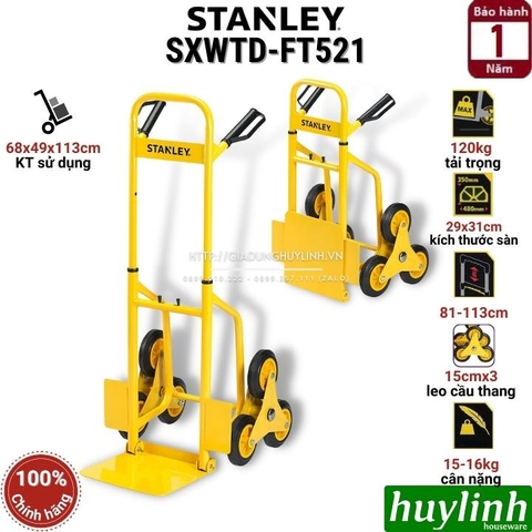 Xe kéo đẩy hàng leo cầu thang Stanley SXWTD-FT521 - Tải trọng 120kg