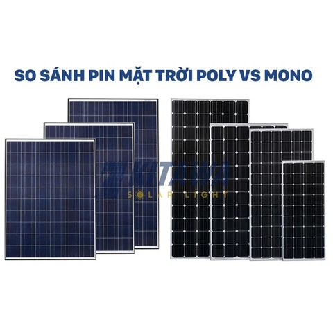 So sánh tấm pin điện năng lượng mặt trời Mono và Poly