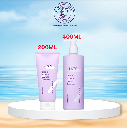 Sữa rửa mặt Tiam Snail & Azulene Low PH Cleanser 200ml