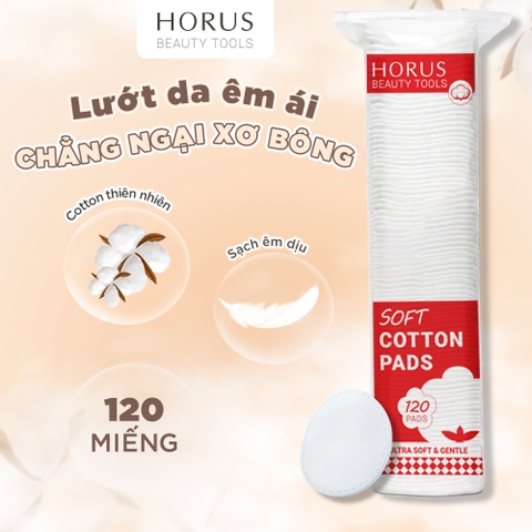 Bông tẩy trang Horus Soft Cotton Pads 120 pads