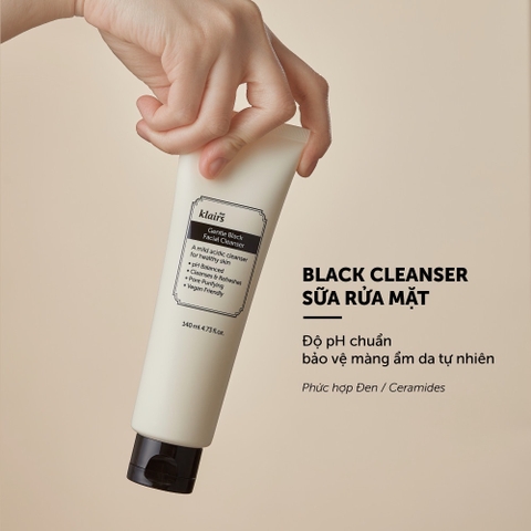 Sữa Rửa Mặt Dear Klairs Gentle Black Facial Cleanser 140ml