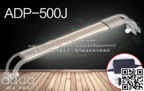 Đèn LED SunSun ADP 500J siêu mỏng gác thành hồ cá cảnh thủy sinh - siêu sáng trắng - dài 60 cm